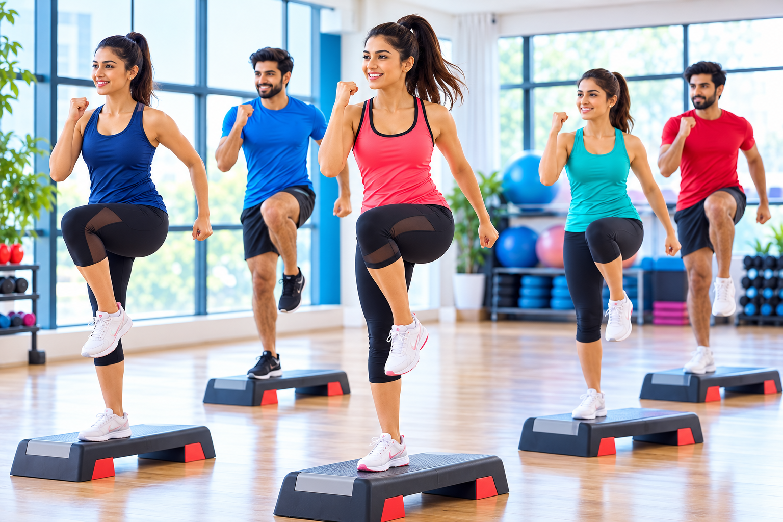 Fitness instructor leading a practical training session